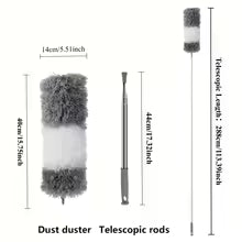 Adjustable Microfiber Duster with Extendable Handle