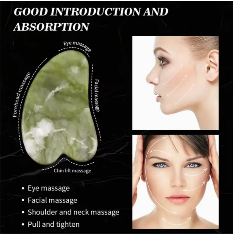 Jade Roller & Gua Sha Stone Set
