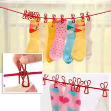 Portable Clothing Rope With Clips